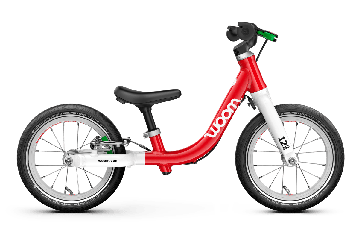 Rotes woom-Laufrad für Kinder